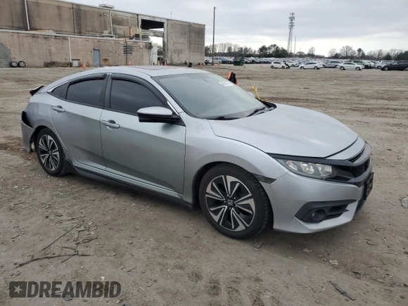 2016 Honda Civic Sedan EX-L with VIN 19XFC1F77GE205635, listed as a Copart auction lot 48954275 with 91,553 mi miles and Salvage Title. Bid and sale history available at carsss.com. Image 4.