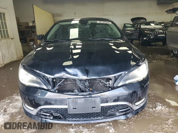 2015 Chrysler 200 C with VIN 1C3CCCCB3FN735557, listed as a Copart auction lot 46128545 with 100,689 mi miles and Clean Title. Bid and sale history available at carsss.com. Image 5.