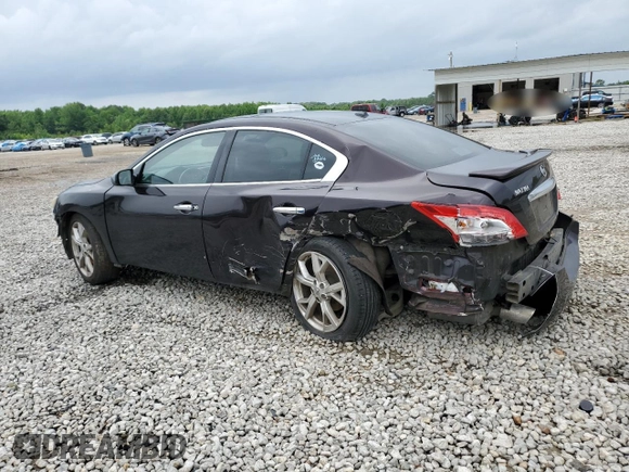 2012 Nissan Maxima SV with VIN 1N4AA5AP7CC854986, listed as a Copart auction lot 57579385 with Not provided miles and Salvage title. Bid and sale history available at DreamBid. Image 2.