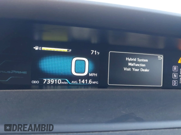 2017 Toyota Prius Plus with VIN JTDKARFP1H3047644, listed as a IAAI auction lot 41206808 with 73,910 mi miles and . Bid and sale history available at DreamBid. Image 7.