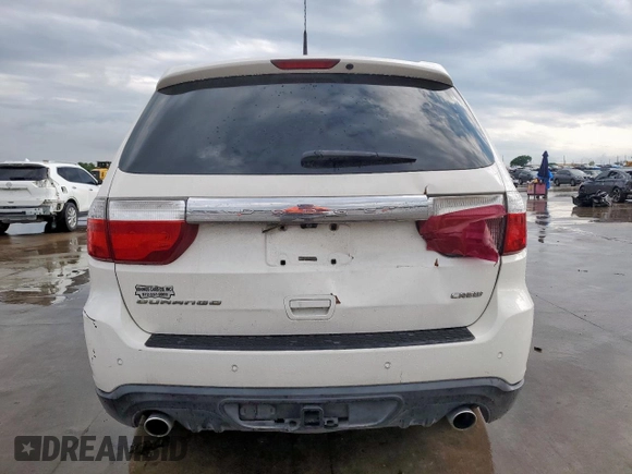 2011 Dodge Durango Crew with VIN 1D4SD4GT0BC648379, listed as a Copart auction lot 55565285 with 160,666 mi miles and Clean Title. Bid and sale history available at DreamBid. Image 6.