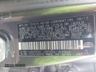 2014 Scion xD with VIN JTKKUPB48E1039645, listed as a IAAI auction lot 42361750 with 129,341 mi miles and . Bid and sale history available at DreamBid. Image 9.