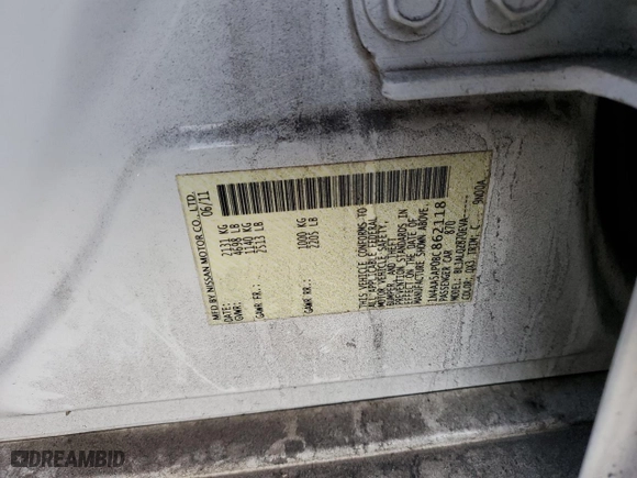2011 Nissan Maxima 3.5 S with VIN 1N4AA5AP0BC862118, listed as a Copart auction lot 42802225 with 163,541 mi miles and Salvage Title. Bid and sale history available at carsss.com. Image 12.
