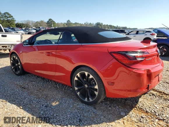 2018 Buick Cascada Sport Touring with VIN W04WJ3N57JG038678, listed as a Copart auction lot 46685445 with 7,505 mi miles and Salvage Title. Bid and sale history available at DreamBid. Image 2.