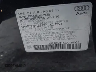 2012 Audi Q5 Premium z VIN WA1CFAFP5CA124053, wystawiony jako IAAI lot #40917328 z przebiegiem 90 954 mil mil oraz . Historia ofert i sprzedaży dostępna na DreamBid. Obrazek 9.