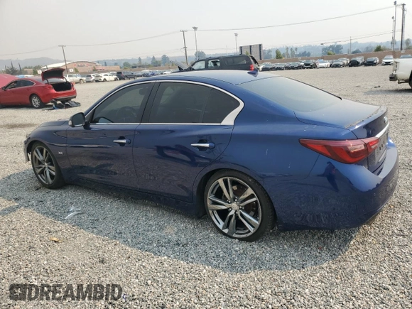 2019 Infiniti Q50 3.0t Signature Edition with VIN JN1EV7APXKM540949, listed as a Copart auction lot 70799224 with 85,408 mi miles and Salvage Title. Bid and sale history available at carsss.com. Image 2.