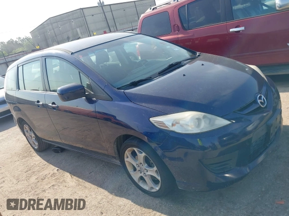 2010 Mazda 5 Sport with VIN JM1CR2W34A0380817, listed as a IAAI auction lot 42047595 with 189,592 mi miles. Bid and sale history available at carsss.com. Image 1.