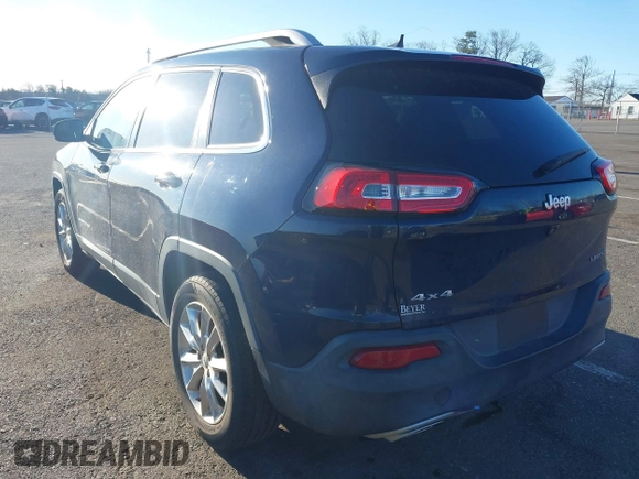 2016 Jeep Cherokee Limited with VIN 1C4PJMDS8GW118822, listed as a IAAI auction lot 41825379 with 106,566 mi miles and . Bid and sale history available at DreamBid. Image 3.