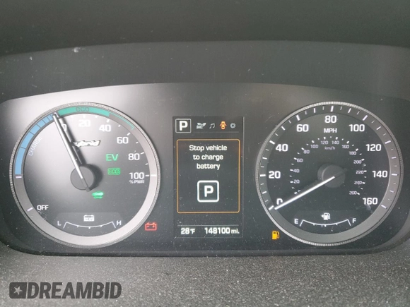 2016 Hyundai Sonata Hybrid Limited with VIN KMHE34L12GA014507, listed as a Copart auction lot 44608193 with 148,100 mi miles. Bid and sale history available at carsss.com. Image 9.