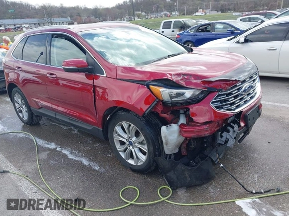 2019 Ford Edge Titanium with VIN 2FMPK4K95KBC76005, listed as a IAAI auction lot 41827772 with 39,476 mi miles. Bid and sale history available at carsss.com. Image 1.