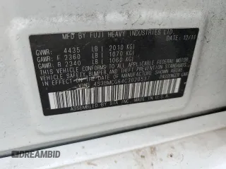 2012 Subaru Legacy Premium z VIN 4S3BMCG64C3020537, wystawiony jako Copart lot #54075685 z przebiegiem 68 353 mil mil oraz Szkoda całkowita • Salvage title. Historia ofert i sprzedaży dostępna na DreamBid. Obrazek 12.
