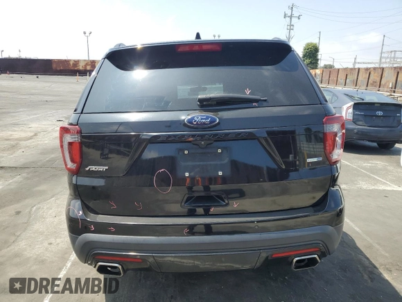 2016 Ford Explorer Sport with VIN 1FM5K8GT2GGA96029, listed as a Copart auction lot 61100915 with 107,923 mi miles and Salvage title. Bid and sale history available at DreamBid. Image 6.