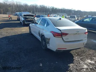 2015 Hyundai Genesis 3.8L with VIN KMHGN4JE7FU023547, listed as a IAAI auction lot 41457666 with 158,255 mi miles. Bid and sale history available at carsss.com. Image 3.