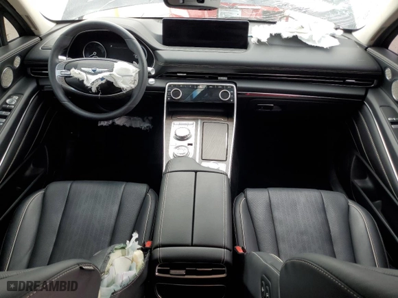 2024 Genesis GV80 with VIN KMUHBDSB5RU150921, listed as a Copart auction lot 47573805 with 12,841 mi miles and Salvage Title. Bid and sale history available at carsss.com. Image 8.