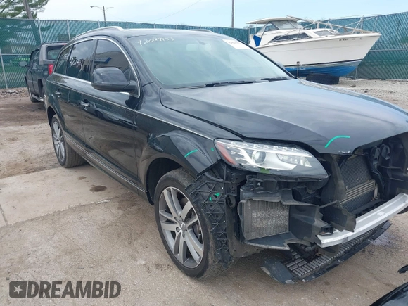 2015 Audi Q7 Premium Plus with VIN WA1LGAFE6FD013994, listed as a IAAI auction lot 42029953 with 124,148 mi miles and . Bid and sale history available at DreamBid. Image 1.