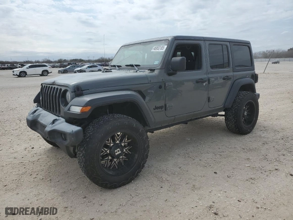 2020 Jeep Wrangler Unlimited Sport Altitude with VIN 1C4HJXDG2LW325430, listed as a Copart auction lot 46953185 with 69,919 mi miles and Salvage Title. Bid and sale history available at carsss.com. Image 1.