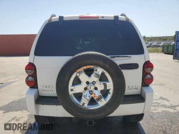 2005 Jeep Liberty Limited with VIN 1J8GL58K95W508943, listed as a Copart auction lot 56567015 with 164,898 mi miles and Salvage title. Bid and sale history available at DreamBid. Image 6.