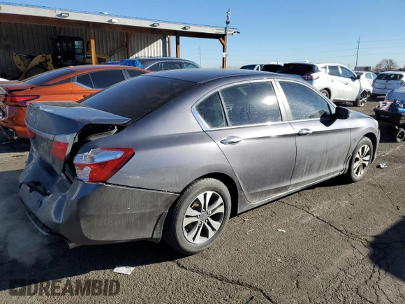 2014 Honda Accord Sedan LX with VIN 1HGCR2F36EA202599, listed as a Copart auction lot 47133785 with 117,966 mi miles and Salvage Title. Bid and sale history available at carsss.com. Image 3.
