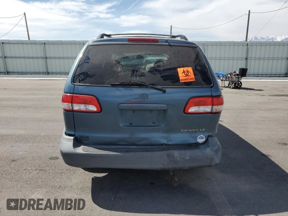 2002 Toyota Sienna LE with VIN 4T3ZF13C72U491201, listed as a Copart auction lot 53163815 with Not Provided miles and Salvage Title. Bid and sale history available at DreamBid. Image 6.