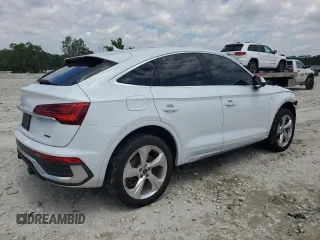 2022 Audi Q5 Sportback S line Premium Plus with VIN WA15AAFY2N2049972, listed as a Copart auction lot 56050245 with 42,730 mi miles and Salvage title. Bid and sale history available at DreamBid. Image 3.