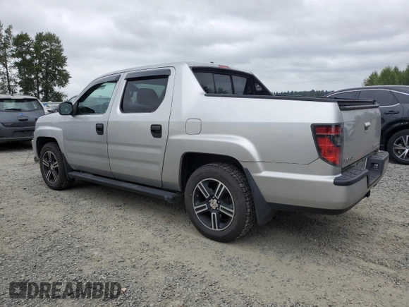 2014 Honda Ridgeline Sport with VIN 5FPYK1F7XEB011983, listed as a Copart auction lot 64146835 with 121,345 mi miles and Salvage title. Bid and sale history available at DreamBid. Image 2.