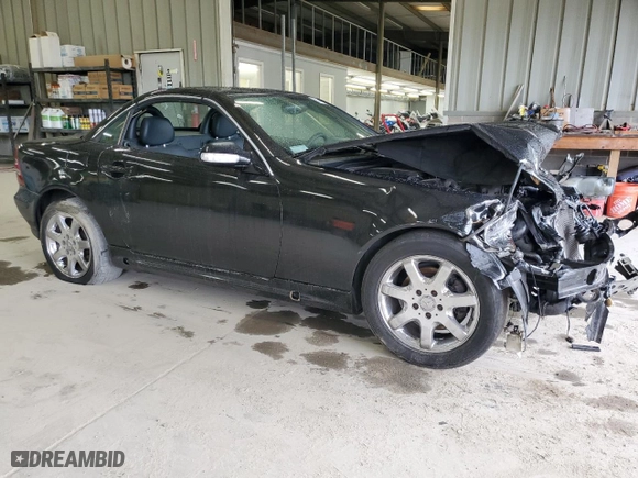 2001 Mercedes-Benz SLK-Class Kompressor with VIN WDBKK49F31F232414, listed as a Copart auction lot 78304774 with 0 mi miles and Salvage Title. Bid and sale history available at carsss.com. Image 4.