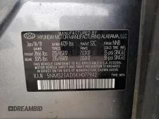 2019 Hyundai Santa Fe SE with VIN 5NMS23AD5KH077942, listed as a Copart auction lot 45246895 with 163,730 mi miles and Clean Title. Bid and sale history available at carsss.com. Image 13.
