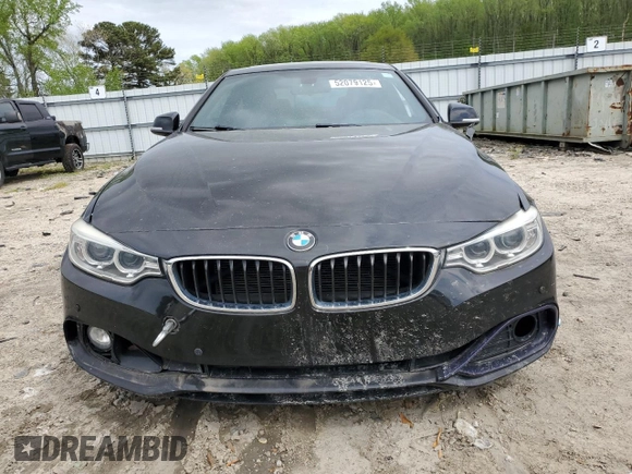 2015 BMW 4 Series 435i with VIN WBA3R1C58FK195520, listed as a Copart auction lot 52079125 with 101,584 mi miles and Salvage title. Bid and sale history available at DreamBid. Image 5.