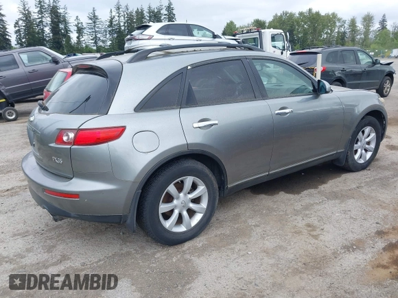 2005 Infiniti FX with VIN JNRAS08U65X109373, listed as a IAAI auction lot 42264271 with 157,681 mi miles and . Bid and sale history available at DreamBid. Image 4.