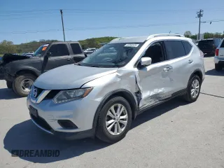 2015 Nissan Rogue SV with VIN KNMAT2MVXFP568267, listed as a Copart auction lot 52093325 with 85,243 mi miles and Salvage Title. Bid and sale history available at DreamBid. Image 1.