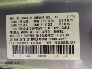 2015 Acura TLX Advance with VIN 19UUB3F77FA002804, listed as a IAAI auction lot 42310492 with 153,380 mi miles and . Bid and sale history available at DreamBid. Image 9.