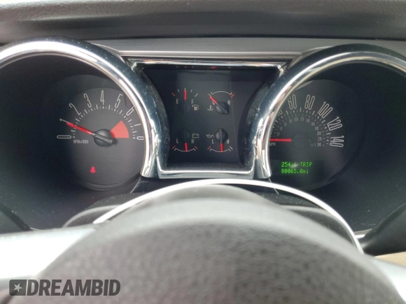 2006 Ford Mustang GT Deluxe with VIN 1ZVHT85H065258602, listed as a Copart auction lot 49955095 with 80,065 mi miles and Salvage Title. Bid and sale history available at carsss.com. Image 9.