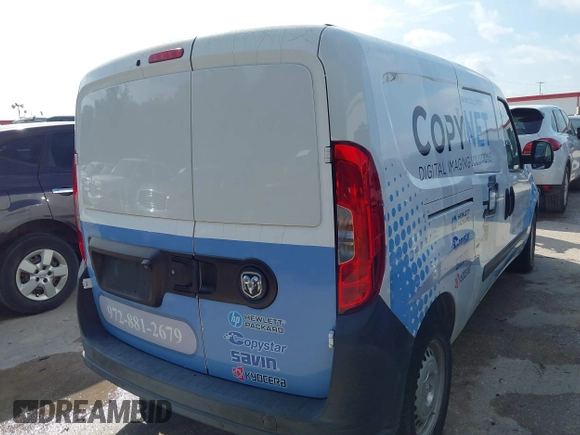 2016 Ram ProMaster City Cargo Tradesman with VIN ZFBERFAT2G6B64550, listed as a IAAI auction lot 42745945 with 191,622 mi miles and . Bid and sale history available at DreamBid. Image 4.