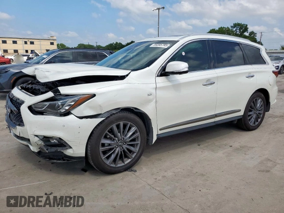 2020 Infiniti QX60 Luxe with VIN 5N1DL0MN4LC534728, listed as a Copart auction lot 59395795 with 88,188 mi miles and Salvage title. Bid and sale history available at DreamBid. Image 1.