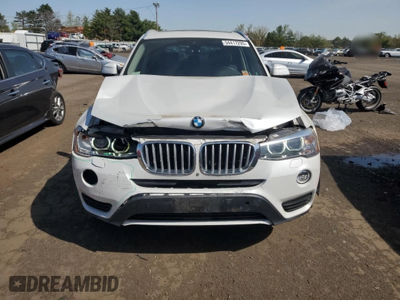 2017 BMW X3 xDrive28i with VIN 5UXWX9C33H0W69079, listed as a Copart auction lot 54417295 with 41,385 mi miles and Salvage Title. Bid and sale history available at DreamBid. Image 5.