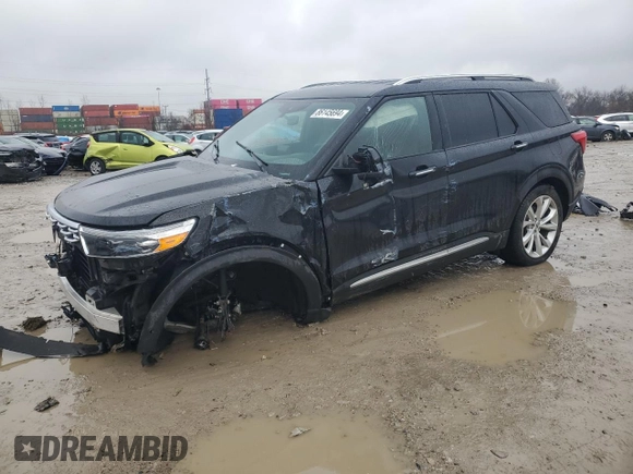 2022 Ford Explorer Platinum with VIN 1FM5K8HW9NNA06196, listed as a Copart auction lot 86145694 with Not Provided miles and Salvage Title. Bid and sale history available at carsss.com. Image 1.