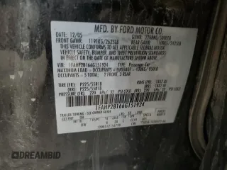 2006 Ford Five Hundred Limited with VIN 1FAHP28166G151924, listed as a Copart auction lot 84401964 with 273,918 mi miles and Salvage Title. Bid and sale history available at carsss.com. Image 12.