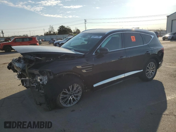 2025 Genesis GV80 Standard with VIN KMUHFESB6SU236741, listed as a Copart auction lot 53911785 with 1,203 mi miles and Salvage Title. Bid and sale history available at DreamBid. Image 1.