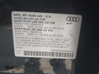 2016 Audi Q3 Premium Plus z VIN WA1BFCFS2GR008702, wystawiony jako IAAI lot #42583874 z przebiegiem 113 208 mil mil oraz . Historia ofert i sprzedaży dostępna na DreamBid. Obrazek 9.