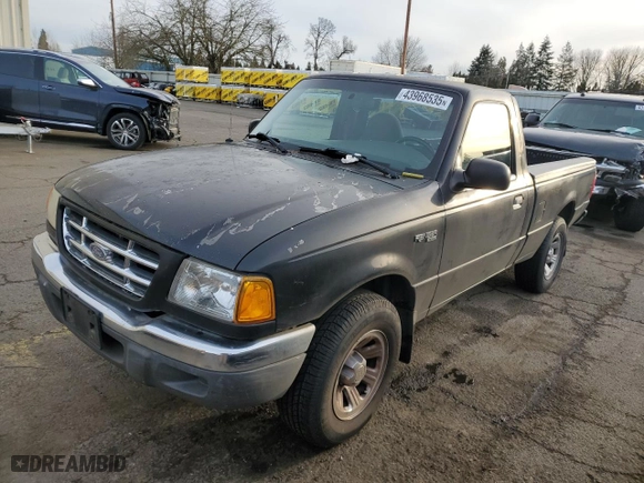 2001 Ford Ranger XL with VIN 1FTYR10C11PA39990, listed as a Copart auction lot 43968535 with 183,654 mi miles and Clean Title. Bid and sale history available at carsss.com. Image 1.