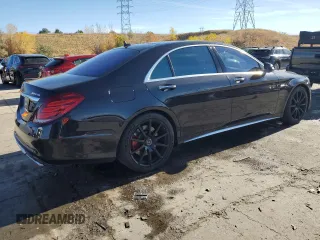 2016 Mercedes-Benz S-Class AMG S 63 with VIN WDDUG7JB0GA235269, listed as a Copart auction lot 78687474 with 52,452 mi miles and Salvage Title. Bid and sale history available at carsss.com. Image 3.