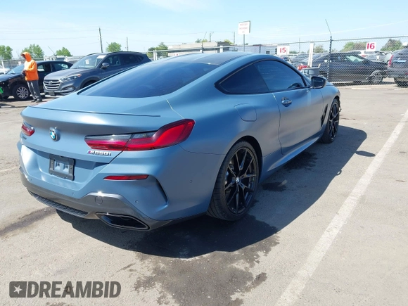 2019 BMW 8 Series M850i xDrive with VIN WBABC4C54KBU96620, listed as a IAAI auction lot 42035001 with 38,512 mi miles and . Bid and sale history available at DreamBid. Image 4.
