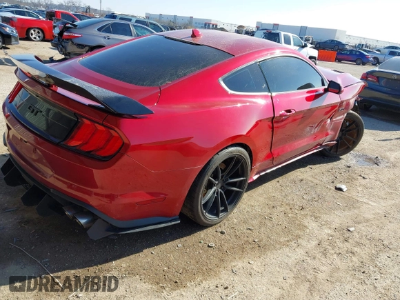 2021 Ford Mustang GT with VIN 1FA6P8CF6M5140346, listed as a IAAI auction lot 41241871 with 64,724 mi miles. Bid and sale history available at carsss.com. Image 4.