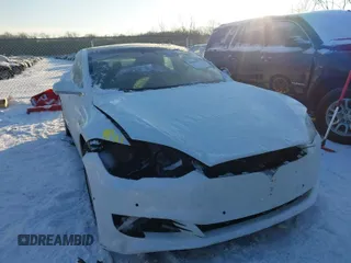 2017 Tesla Model S 100D with VIN 5YJSA1E20HF199215, listed as a IAAI auction lot 41307490 with 109,103 mi miles. Bid and sale history available at carsss.com. Image 1.