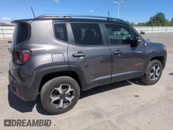 2021 Jeep Renegade Trailhawk with VIN ZACNJDC13MPM09881, listed as a Copart auction lot 57491455 with 24,668 mi miles and Salvage title. Bid and sale history available at DreamBid. Image 3.