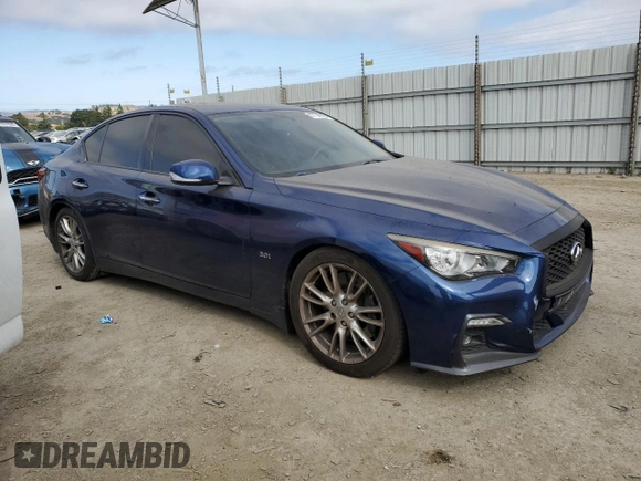 2018 Infiniti Q50 Luxe with VIN JN1EV7AP9JM356259, listed as a Copart auction lot 57756895 with 62,607 mi miles and Salvage title. Bid and sale history available at DreamBid. Image 4.