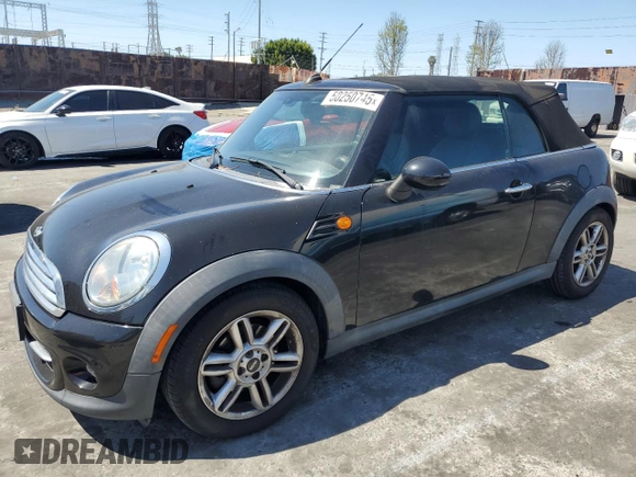 2015 MINI Convertible with VIN WMWZN3C56FT266838, listed as a Copart auction lot 50250745 with 60,331 mi miles and Salvage title. Bid and sale history available at DreamBid. Image 1.