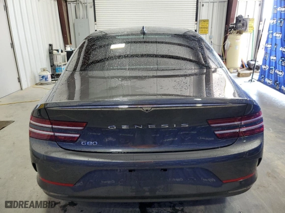 2023 Genesis Electrified G80 with VIN KMTGE4S17PU006914, listed as a Copart auction lot 61282854 with 13,896 mi miles and Non Repairable. Bid and sale history available at carsss.com. Image 6.