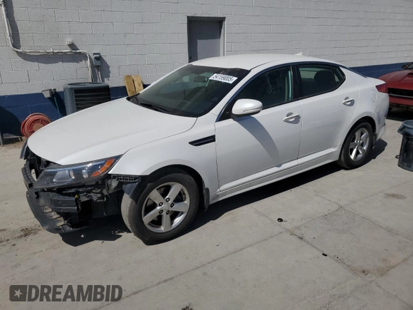 2015 Kia Optima LX with VIN KNAGM4A73F5664551, listed as a Copart auction lot 54159005 with 103,170 mi miles and Salvage Title. Bid and sale history available at carsss.com. Image 1.