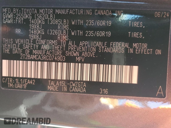 2024 Lexus RX 350 z VIN 2T2BAMCA3RC074903, wystawiony jako Copart lot #52635785 z przebiegiem 4 381 mil mil oraz Szkoda całkowita • Salvage title. Historia ofert i sprzedaży dostępna na DreamBid. Obrazek 13.